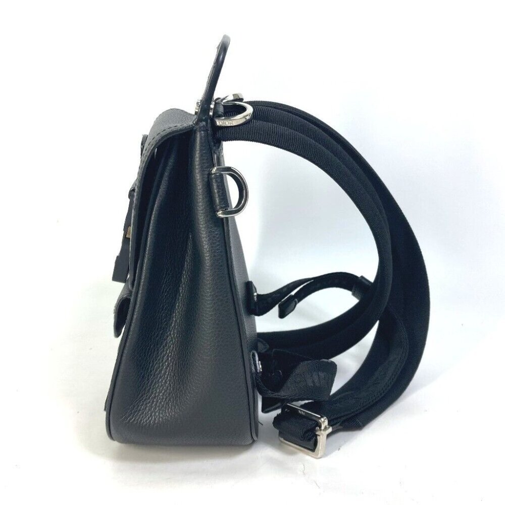 Dior Bag Gallop Saddle Backpack Calfskin Black - Picture 11 of 16